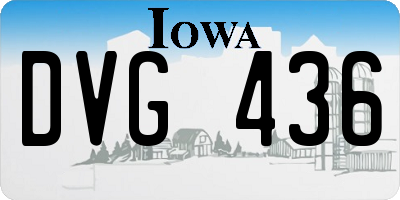 IA license plate DVG436