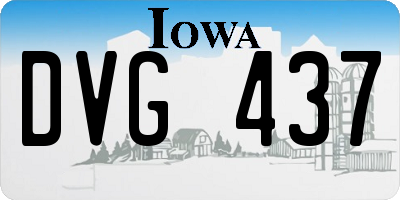 IA license plate DVG437
