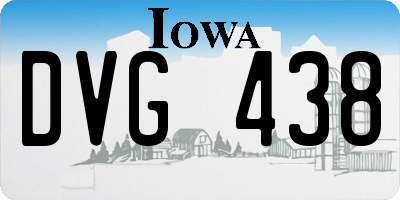 IA license plate DVG438