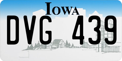 IA license plate DVG439