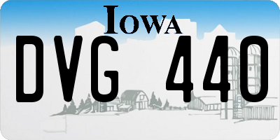 IA license plate DVG440