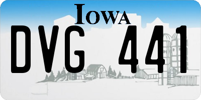 IA license plate DVG441