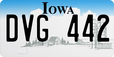 IA license plate DVG442