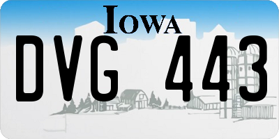 IA license plate DVG443
