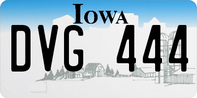 IA license plate DVG444