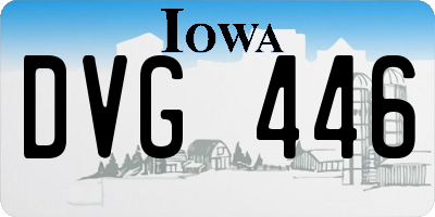 IA license plate DVG446