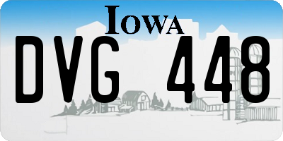 IA license plate DVG448