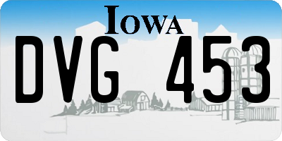 IA license plate DVG453
