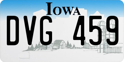 IA license plate DVG459