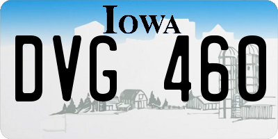 IA license plate DVG460