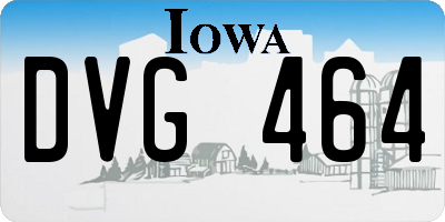 IA license plate DVG464