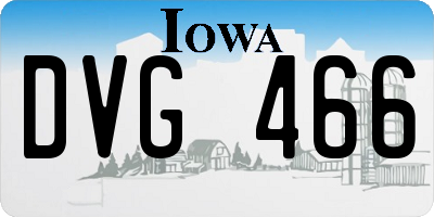 IA license plate DVG466