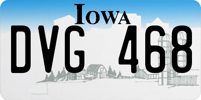 IA license plate DVG468