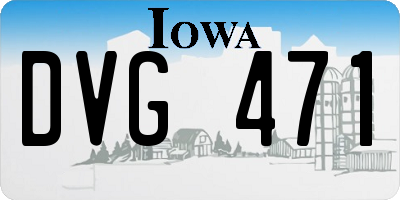 IA license plate DVG471