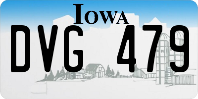 IA license plate DVG479