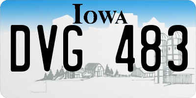 IA license plate DVG483