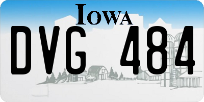 IA license plate DVG484