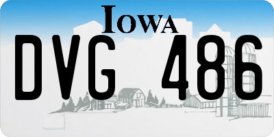 IA license plate DVG486