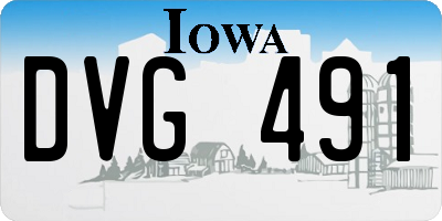 IA license plate DVG491