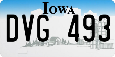 IA license plate DVG493