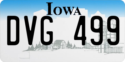 IA license plate DVG499