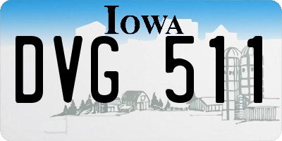 IA license plate DVG511