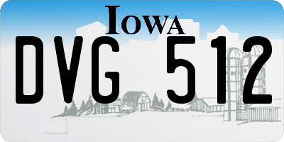 IA license plate DVG512