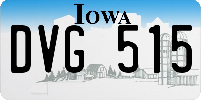 IA license plate DVG515