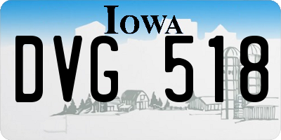 IA license plate DVG518