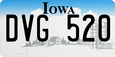 IA license plate DVG520