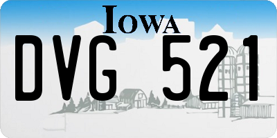 IA license plate DVG521