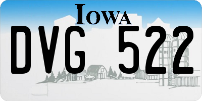 IA license plate DVG522