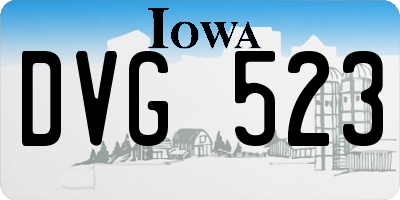 IA license plate DVG523