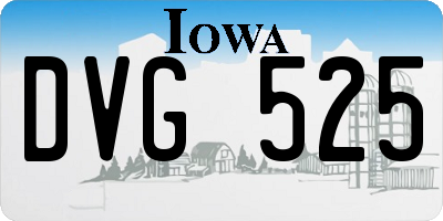 IA license plate DVG525