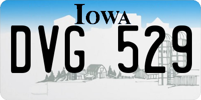 IA license plate DVG529