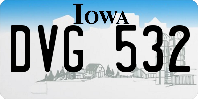 IA license plate DVG532