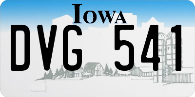 IA license plate DVG541