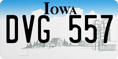 IA license plate DVG557