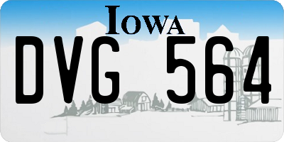 IA license plate DVG564