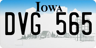 IA license plate DVG565