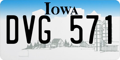 IA license plate DVG571