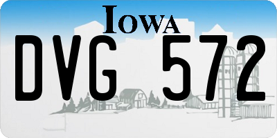 IA license plate DVG572