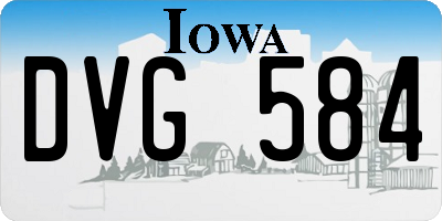 IA license plate DVG584