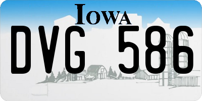 IA license plate DVG586