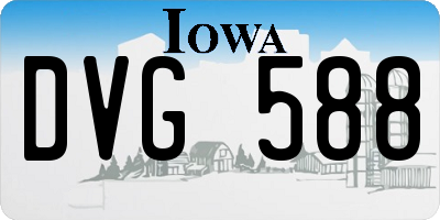 IA license plate DVG588