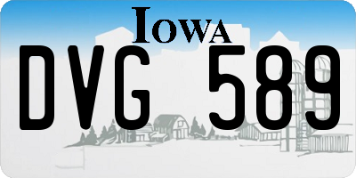 IA license plate DVG589