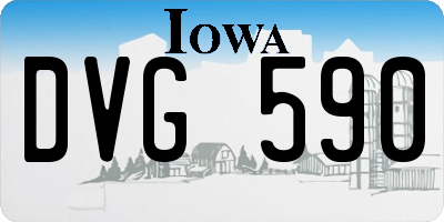IA license plate DVG590