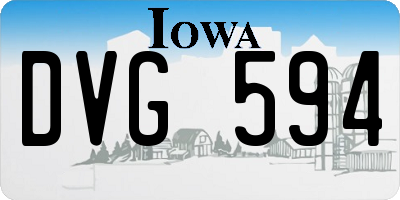IA license plate DVG594