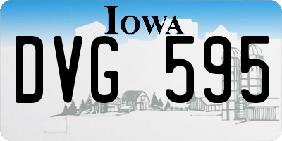 IA license plate DVG595