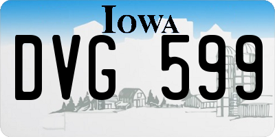 IA license plate DVG599